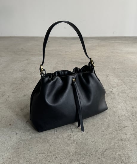 2WAY SOFT LEATHER  ROUND BAG