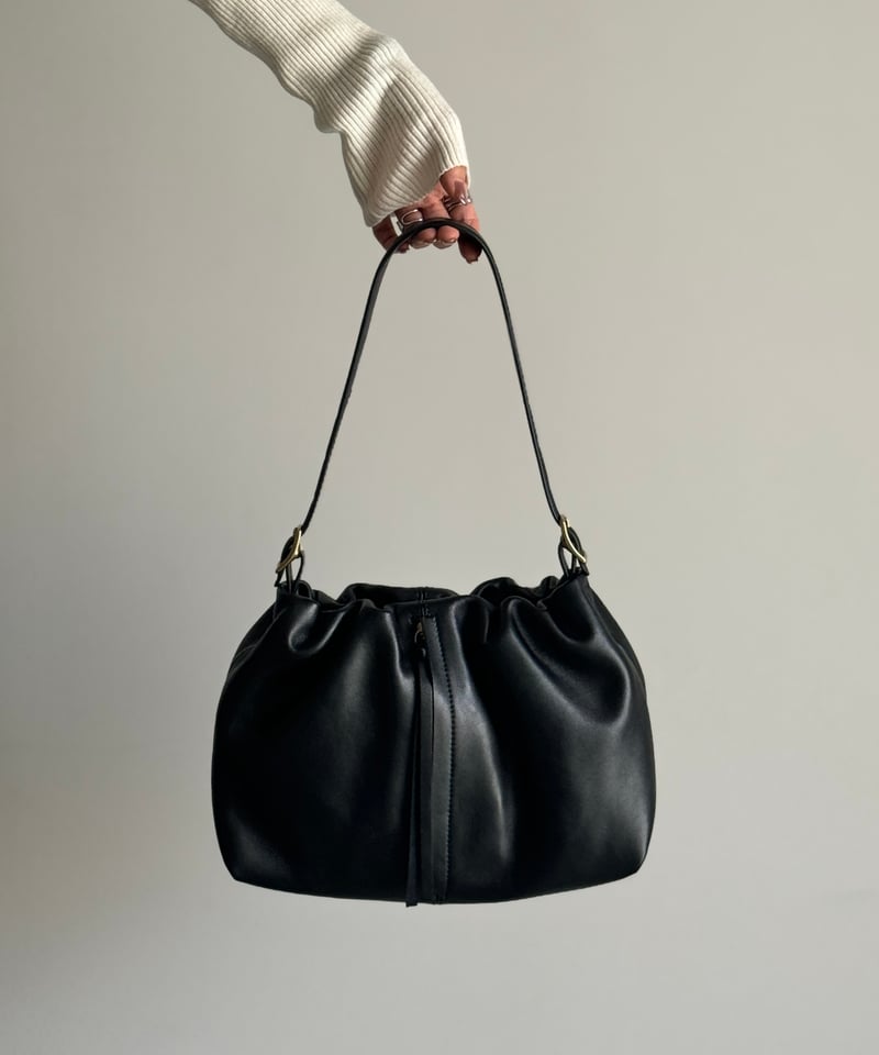 JISTORY ROUND LEATHER SHOULDER BAG ショルダー ROUND LEATHER SHOULDER BAG / 2color | JISTORY