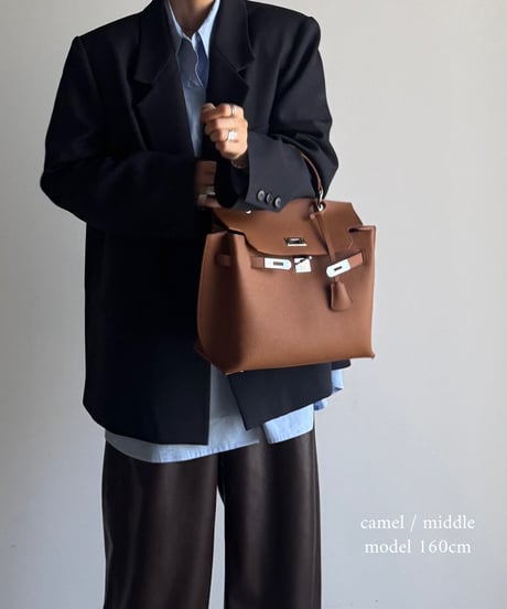 SQUARE BELT HANDLE BAG / 3color　＜送料無料＞