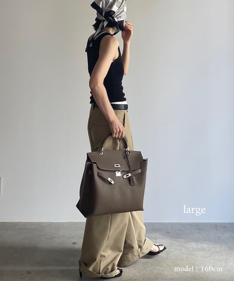 SQUARE BELT HANDLE BAG / 3color　＜送料無料＞