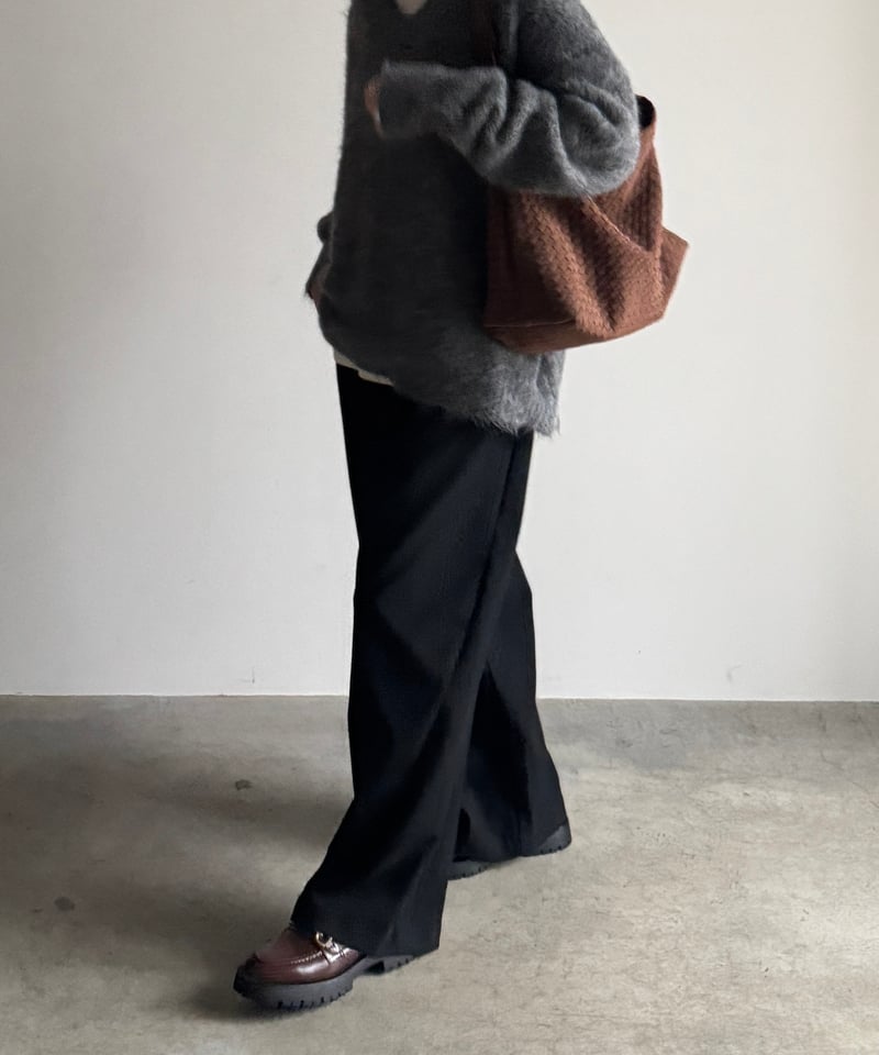 SYNTHETIC SUEDE MESH SHOULDER BAG | JISTORY