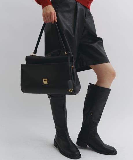 GRAIN LEATHER FLAP BAG / 2color