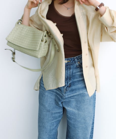 2WAY MINI LEATHER MESH BAG / 3color