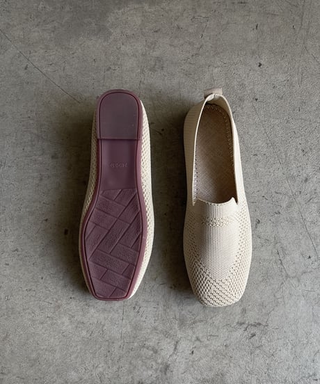 MESH KNIT FLAT LOAFERS
