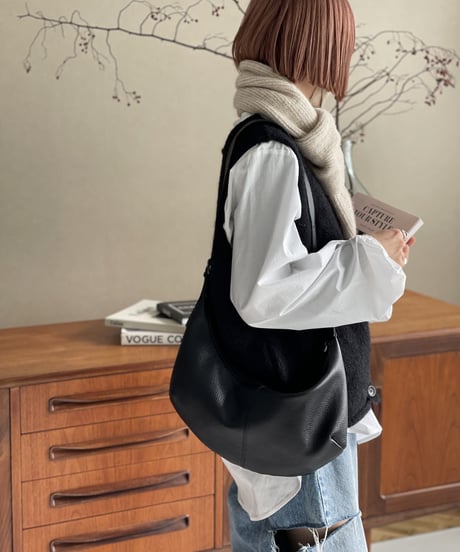 LEATHER SHOULDER BAG / 3color