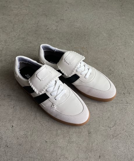 FLIP TONGUE LEATHER SNEAKERS / 2color