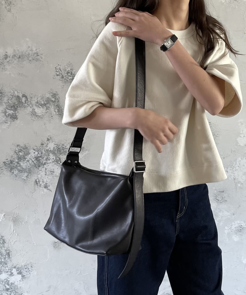 ショルダーバッグ YONFA square shoulder ショルダーバッグ バッグ square leather shoulder bag／PUスクエア