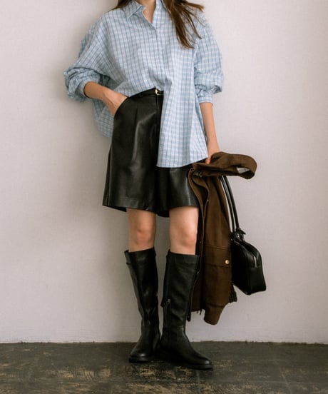 LEATHER BELT LONG BOOTS