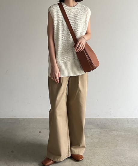 ROUND LEATHER SHOULDER BAG / 2color