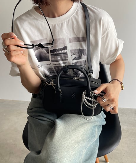 EMBOSS LOGO MINI BOSTON BAG / 2color