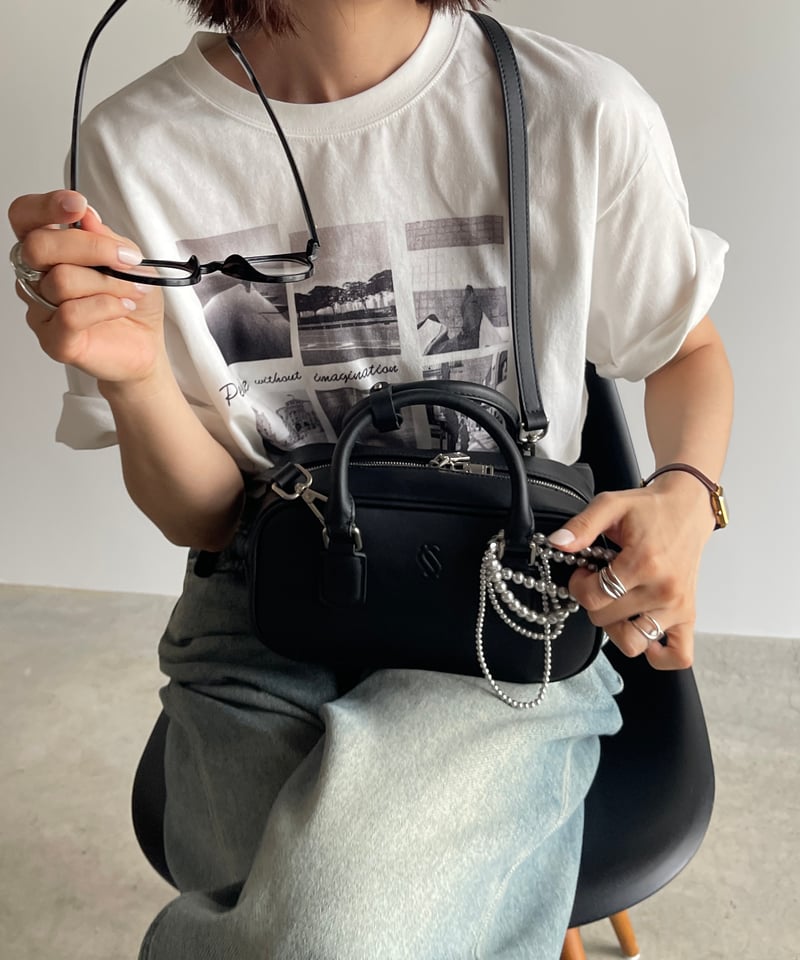 EMBOSS LOGO MINI BOSTON BAG / 2color | JISTORY