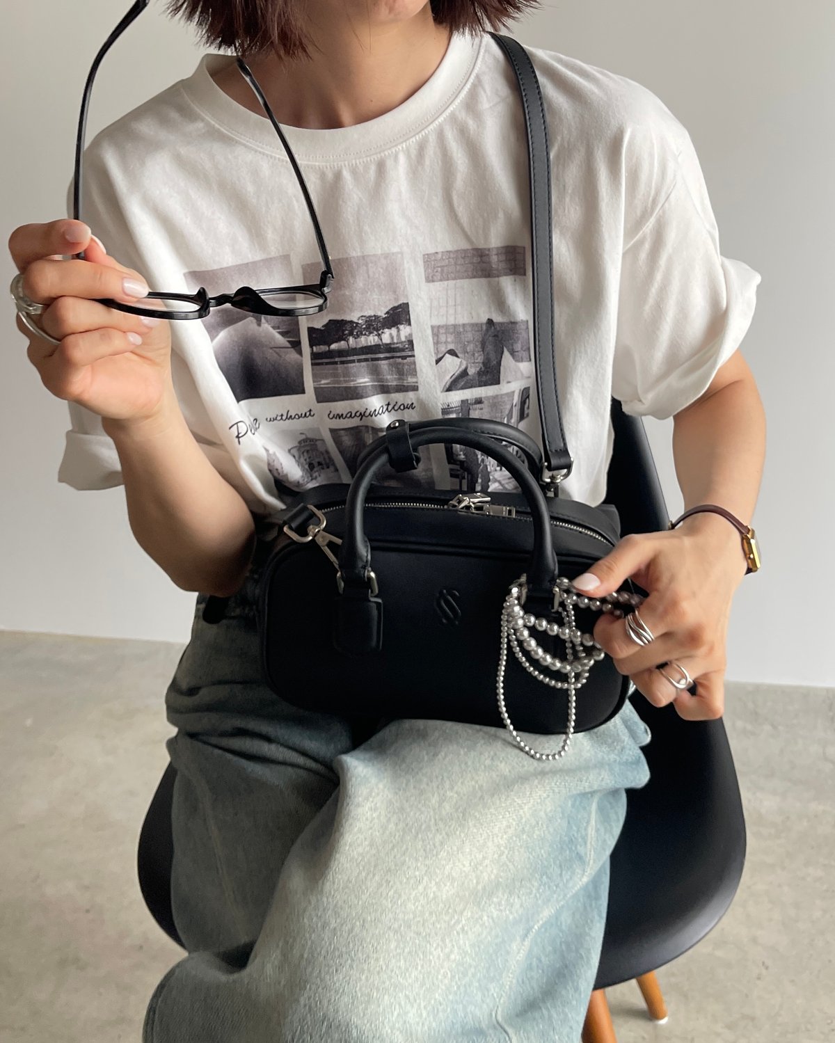 EMBOSS LOGO MINI BOSTON BAG / 2color | JISTORY