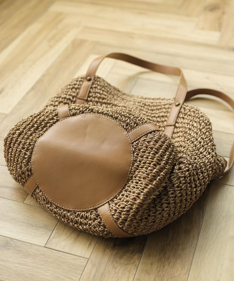 ROUND STRAW SHOULDER BAG | JISTORY