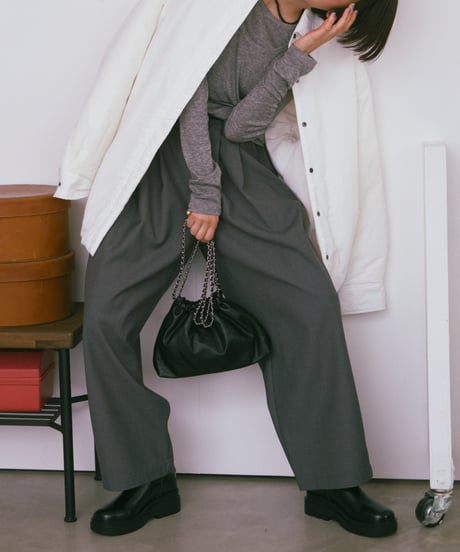 CHAIN SHOULDER WRINKLE BAG