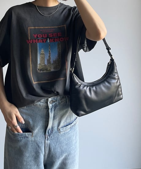 PADDED ONE SHOULDER HOBO BAG