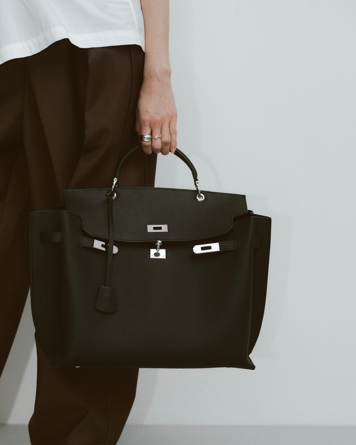 SQUARE BELT HANDLE BAG / 3color ＜送料無料＞ | JISTORY