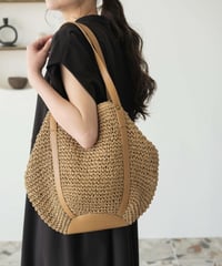 ROUND STRAW SHOULDER BAG