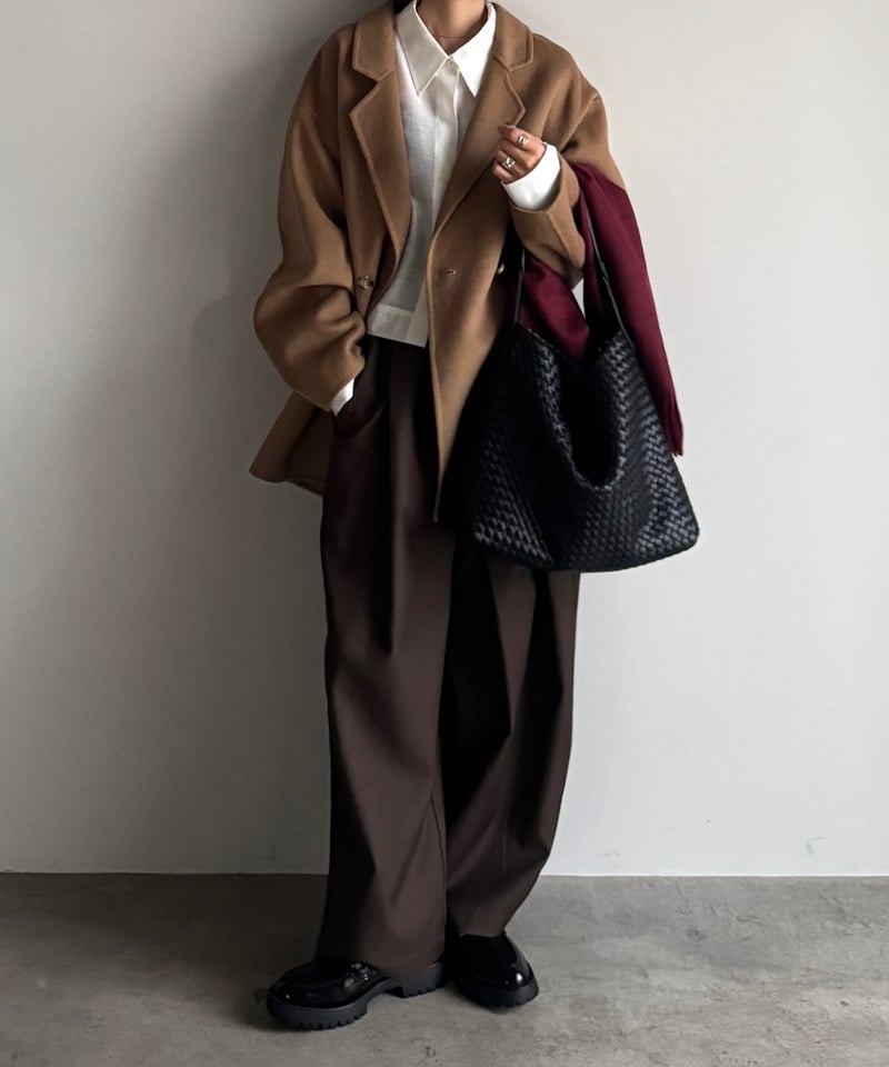 SYNTHETIC LEATHER MESH SHOULDER BAG / 3color |