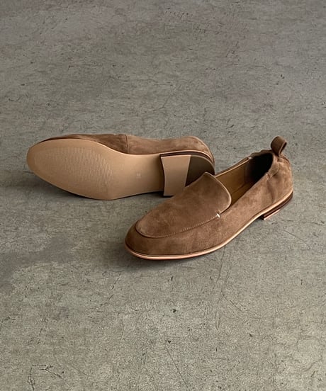 SUEDE LEATHER VAMP LOAFERS / 4color