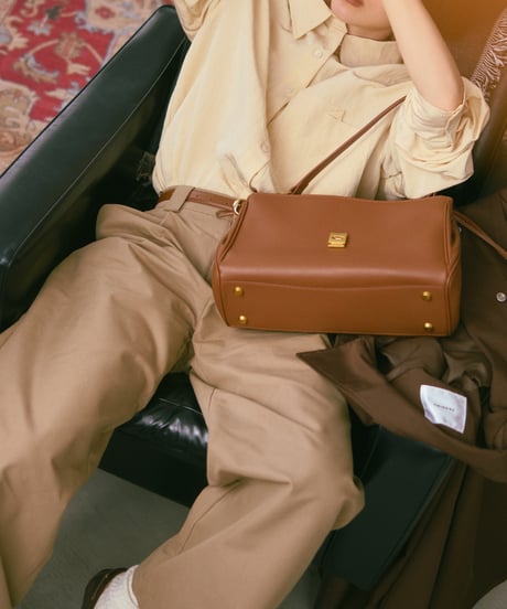 GRAIN LEATHER FLAP BAG / 2color
