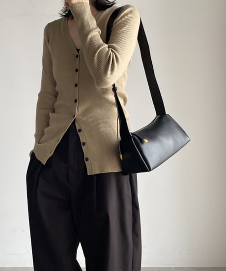 LEATHER ONE SHOULDER BAG/2color