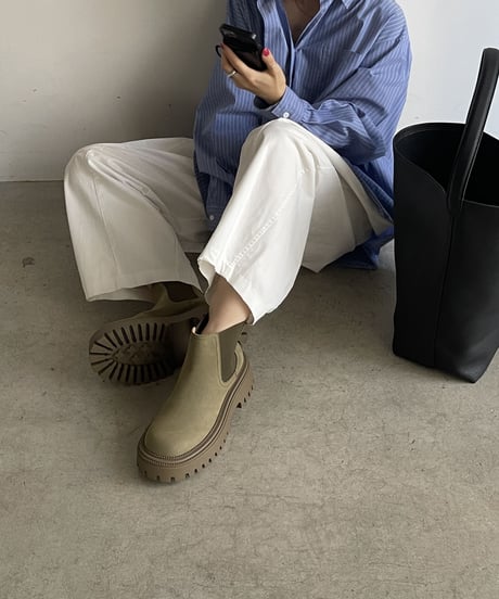 LEATHER CHELSEA BOOTS / 3color