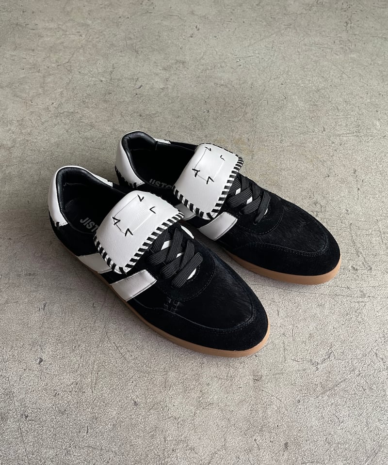FLIP TONGUE LEATHER SNEAKERS / 2color | JISTORY