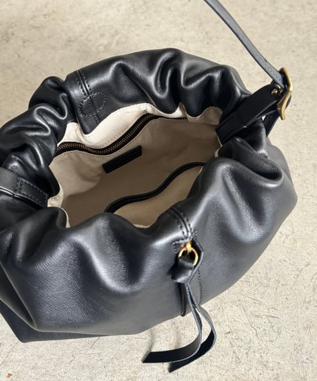 2WAY SOFT LEATHER  ROUND BAG
