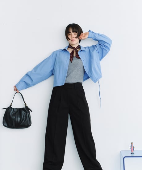 2WAY SOFT LEATHER  ROUND BAG