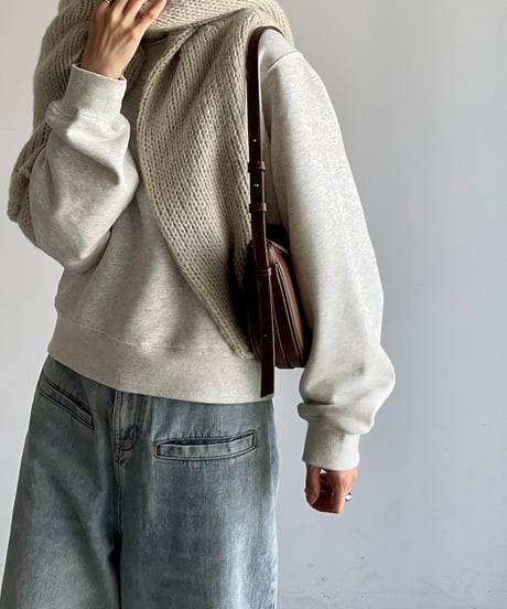 HALF MOON LEATHER SHOULDER BAG / 2color