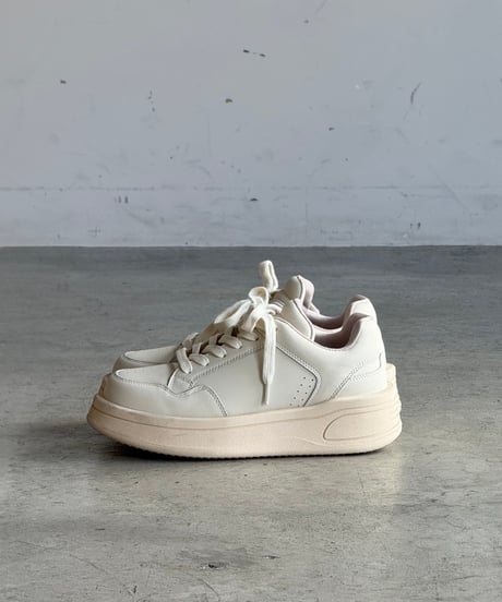 PLATFORM LEATHER COURT SNEAKER/2color