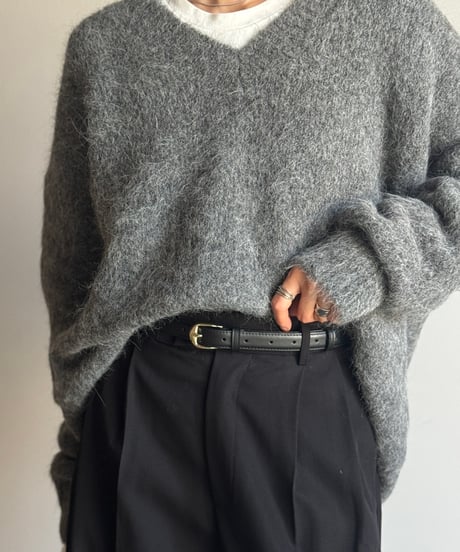 SLIM LEATHER  BELT / 2color