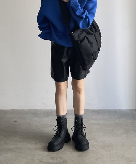 LEATHER RACE UP BOOTS / 3color