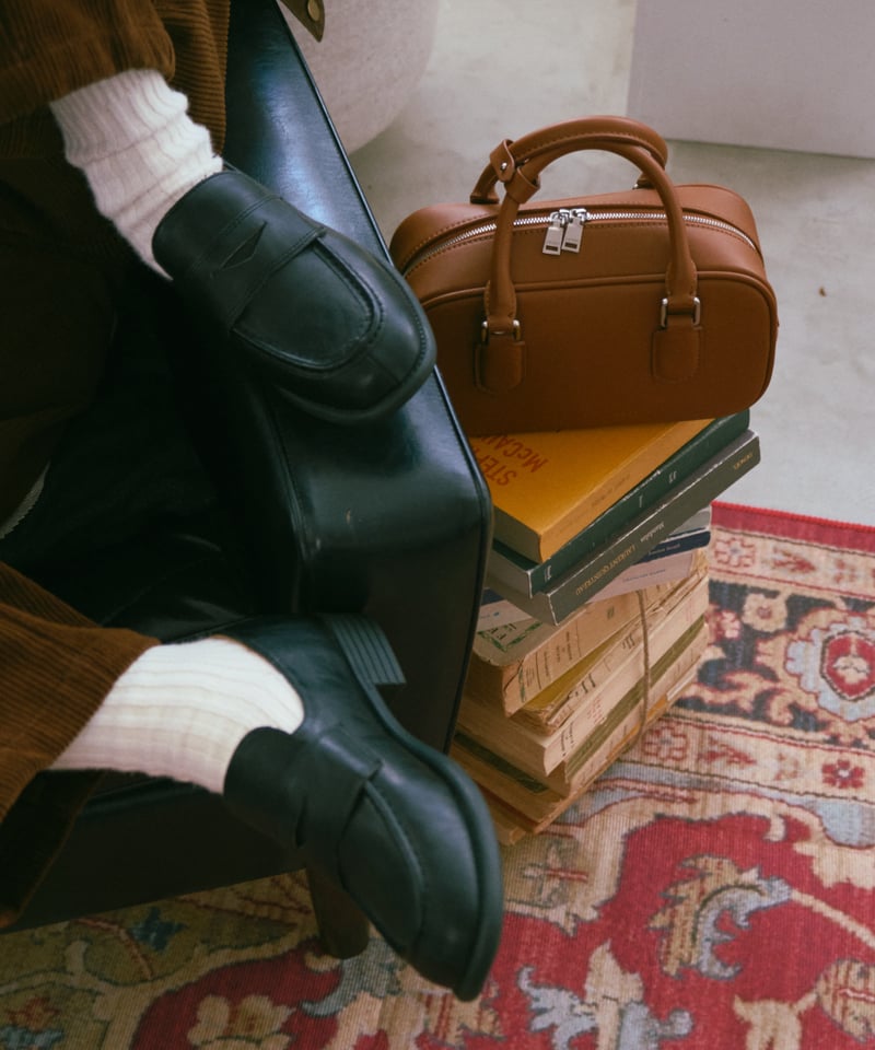 EMBOSS LOGO MINI BOSTON BAG / 2color | JISTORY