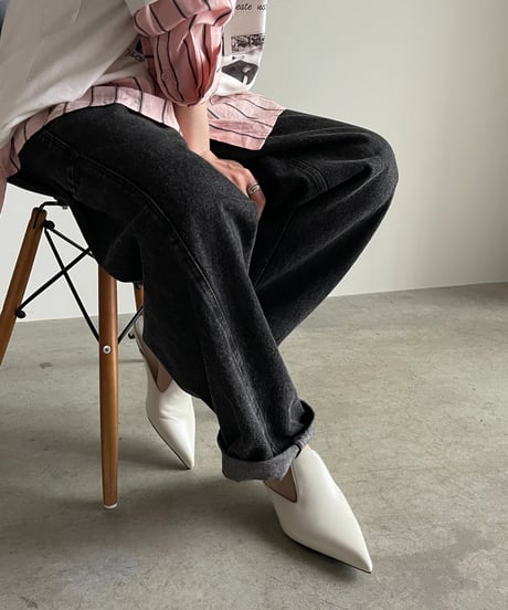 POINTED TOE MULE / 3color