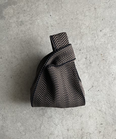 HERRINGBONE KNIT MINI BAG / 2color