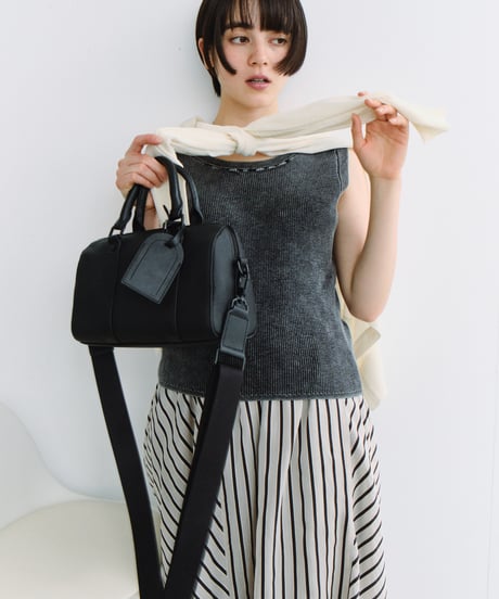 2WAY LEATHER MIDDLE BOSTON BAG