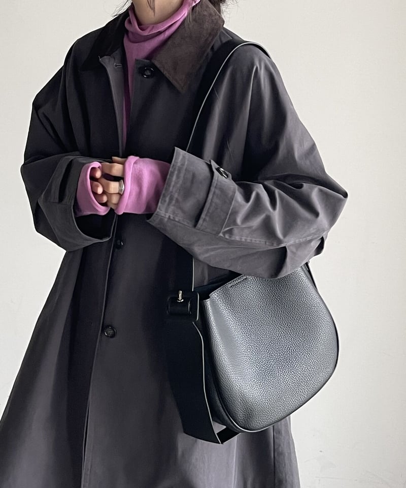 ROUND LEATHER SHOULDER BAG / 2color | JISTORY
