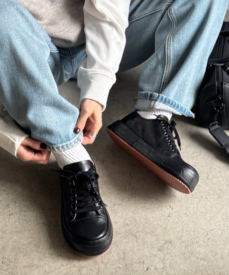 PLATFORMS LEATHER SNEAKER/3color