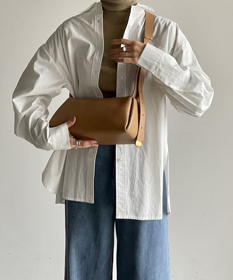 LEATHER ONE SHOULDER BAG/2color