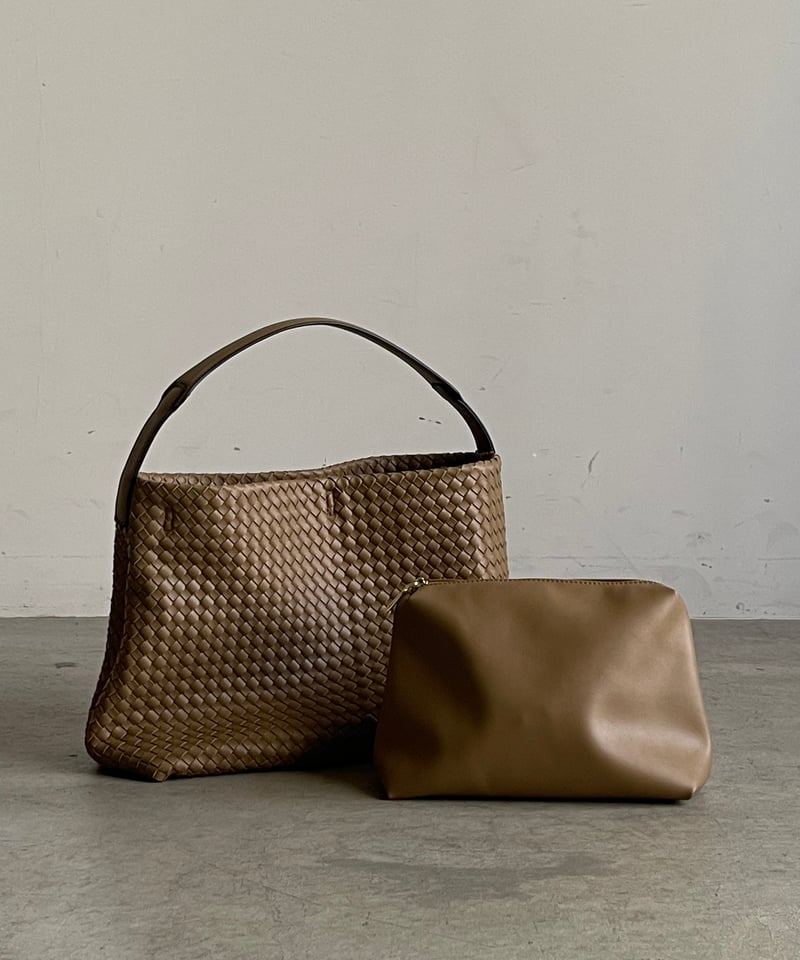 SYNTHETIC LEATHER MESH SHOULDER BAG | JISTORY SYNTHETIC LEATHER MESH SHOULDER BAG | JISTORY