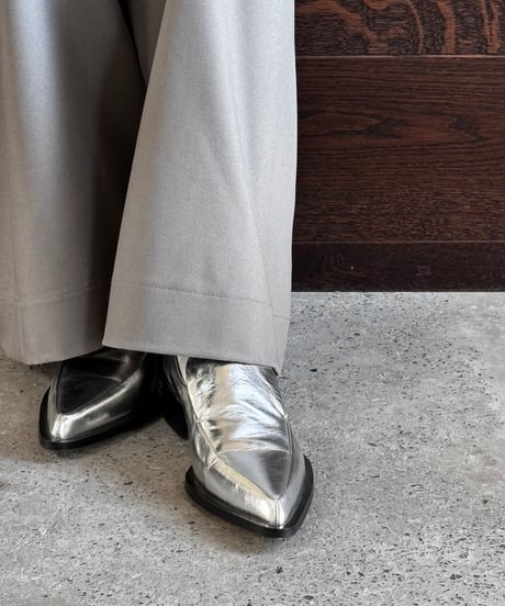 LEATHER POINTED TOE LOAFER / 2color