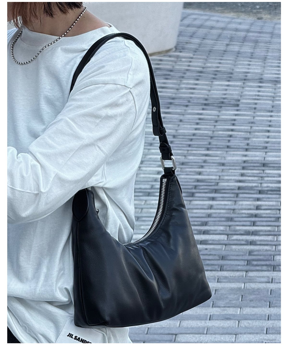 PADDED ONE SHOULDER HOBO BAG | JISTORY PADDED ONE SHOULDER HOBO BAG | JISTORY