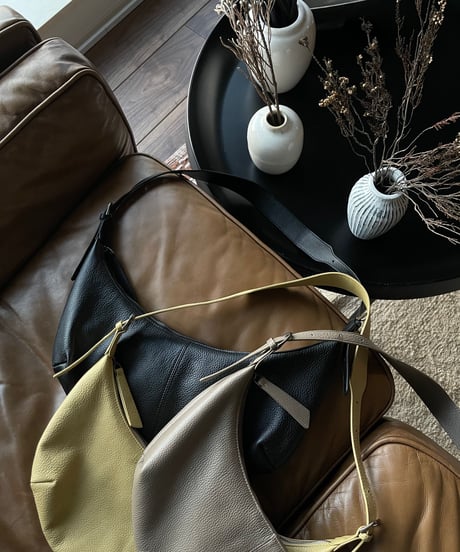 LEATHER SHOULDER BAG / 3color