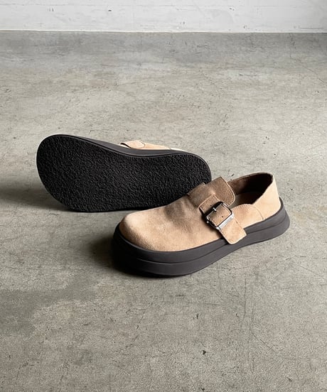 ROUND BUCKLE SHOES / 2color