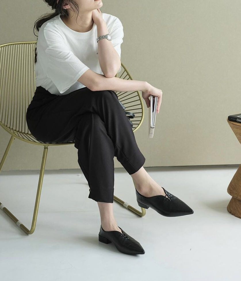 靴 jistory LEATHER POINTED TOE LOAFER LEATHER POINTED TOE LOAFER / 2color | JISTORY