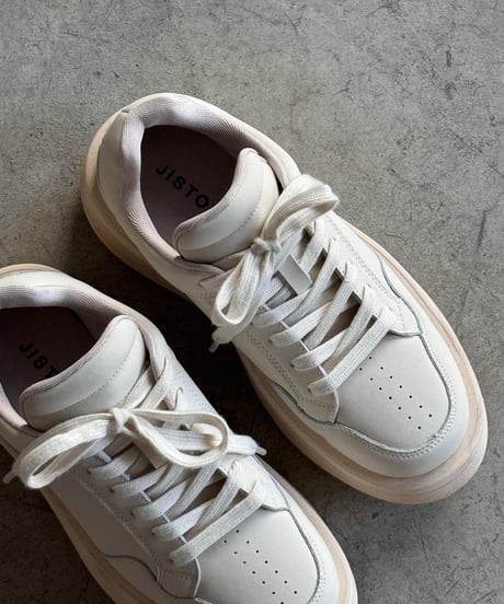 PLATFORM LEATHER COURT SNEAKER/2color