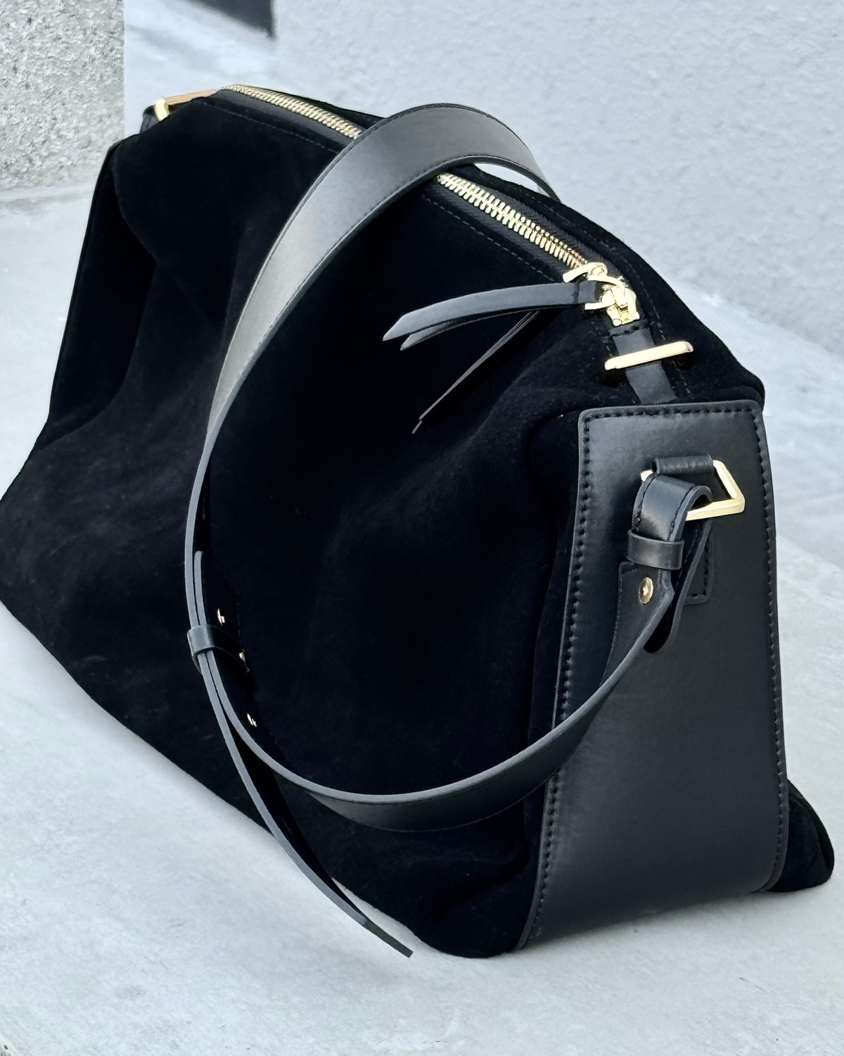 JISTORY スエードレザービッグトート 2WAY SUEDE SQUARE BAG | JISTORY