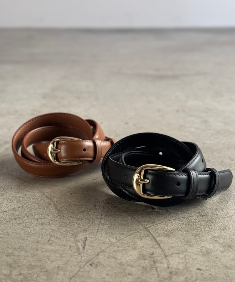 ё yo BIOTOP leather belt THIN 黒 SLIM LEATHER BELT | JISTORY 