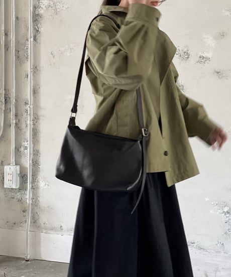 LEATHER SQUARE  SHOULDER / 2color
